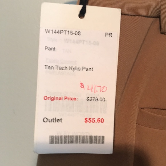 W by Worth 2 piece Camel Work Wear Pantsuit NWT - Picture 13 of 16